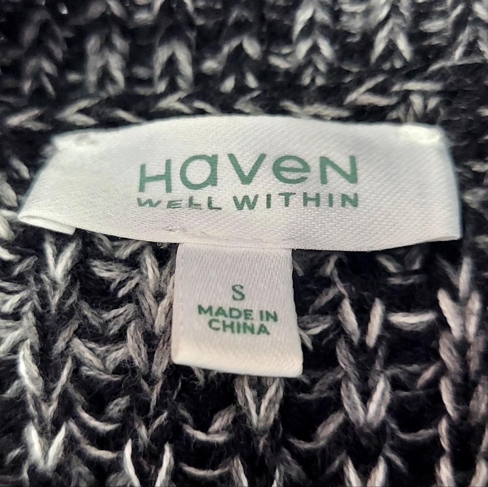Haven Well Within 100% Cotton Ombre Roll Neck Sweater Size Small - Picture 2 of 5